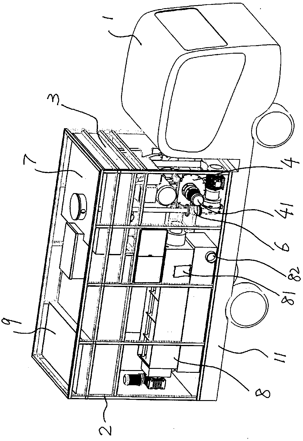 Vehicle-mounted type rapid mud-water separation environment-friendly treatment system