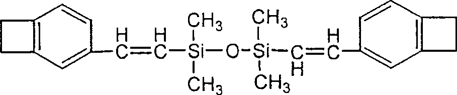 Process for preparing diene radical siloxane bridge-linked double benzocyclobutene prepolymer