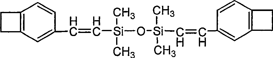 Process for preparing diene radical siloxane bridge-linked double benzocyclobutene prepolymer