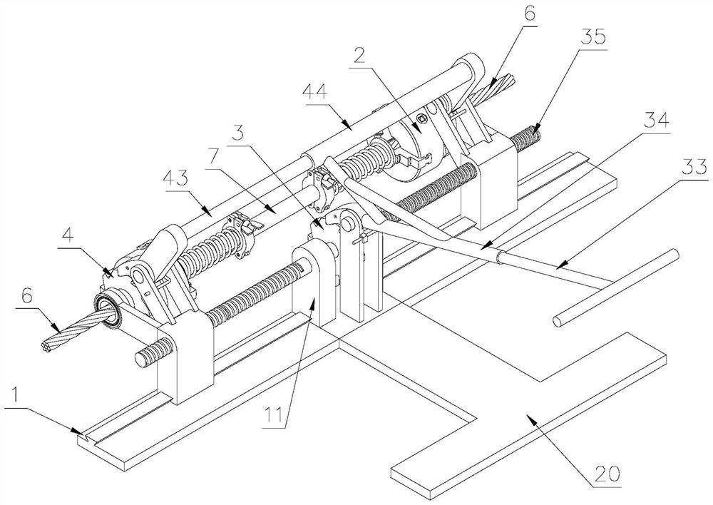 An auxiliary device for crimping and piercing pipes for overhead transmission lines