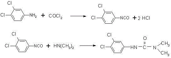 Method for preparing weedicide diuron