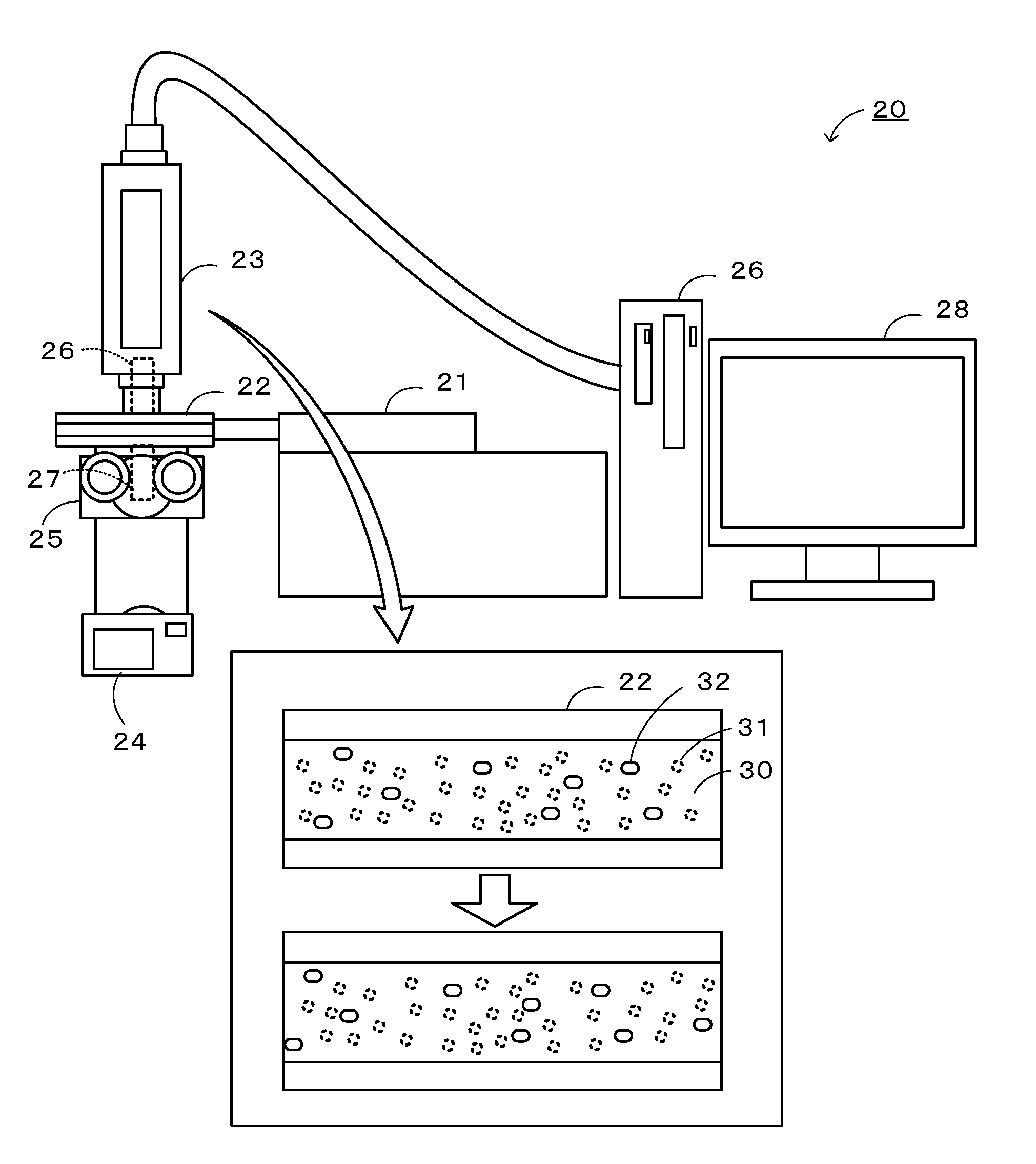 Method for observing fluid and fluid flow observation