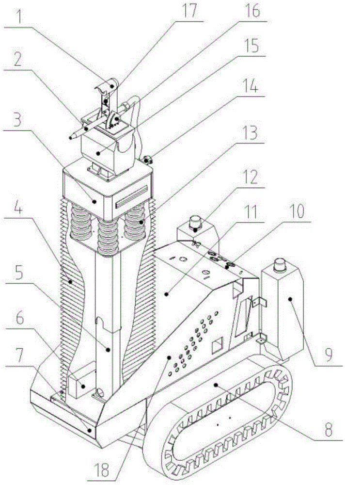 Substation electrified water flushing auxiliary flushing robot and method