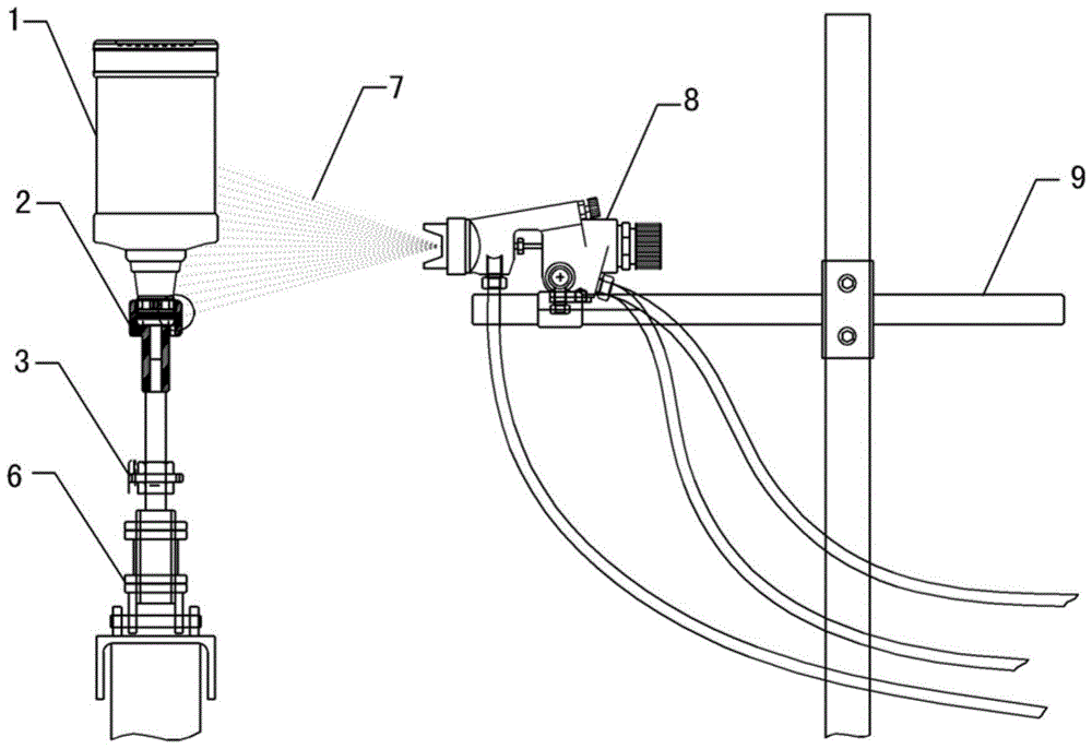 Glass bottle glazing tooling online cleaning device