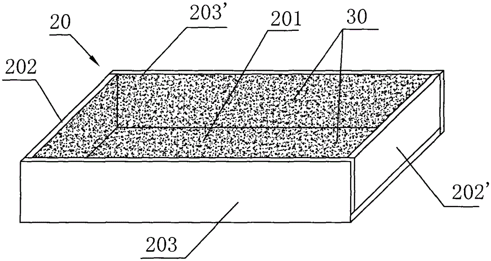 A LED light source that excites fluorescent powder on multiple surfaces