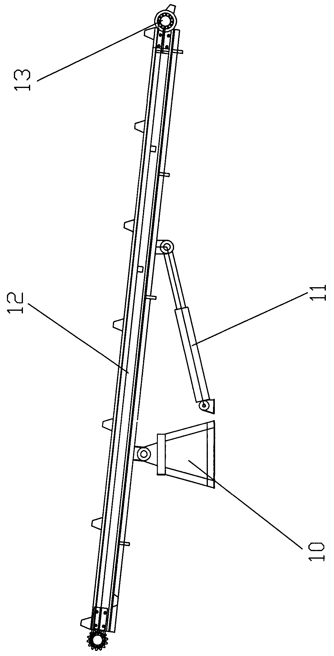 Full-automatic floating object cleaning boat for large objects of moso bamboos and trees