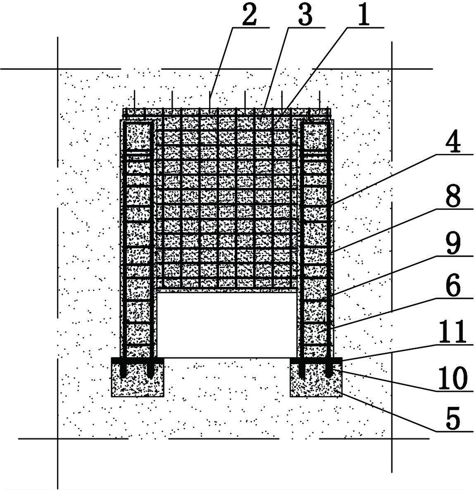 Reinforcing system for preventing local soil mass collapse of vault of earth-sheltered dwelling and construction process thereof