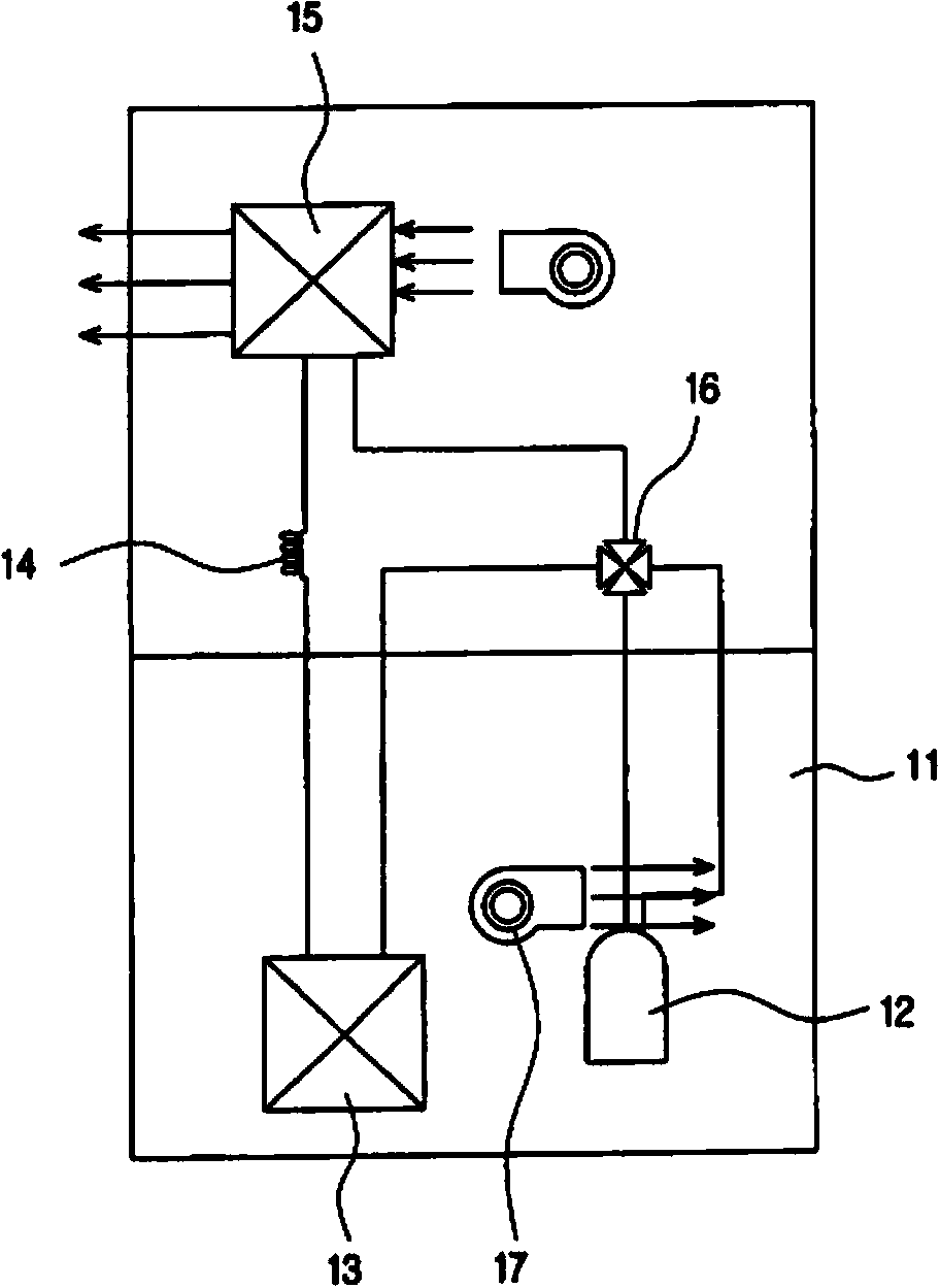 Heating system having self-regulating heating element and manufacturing method for same