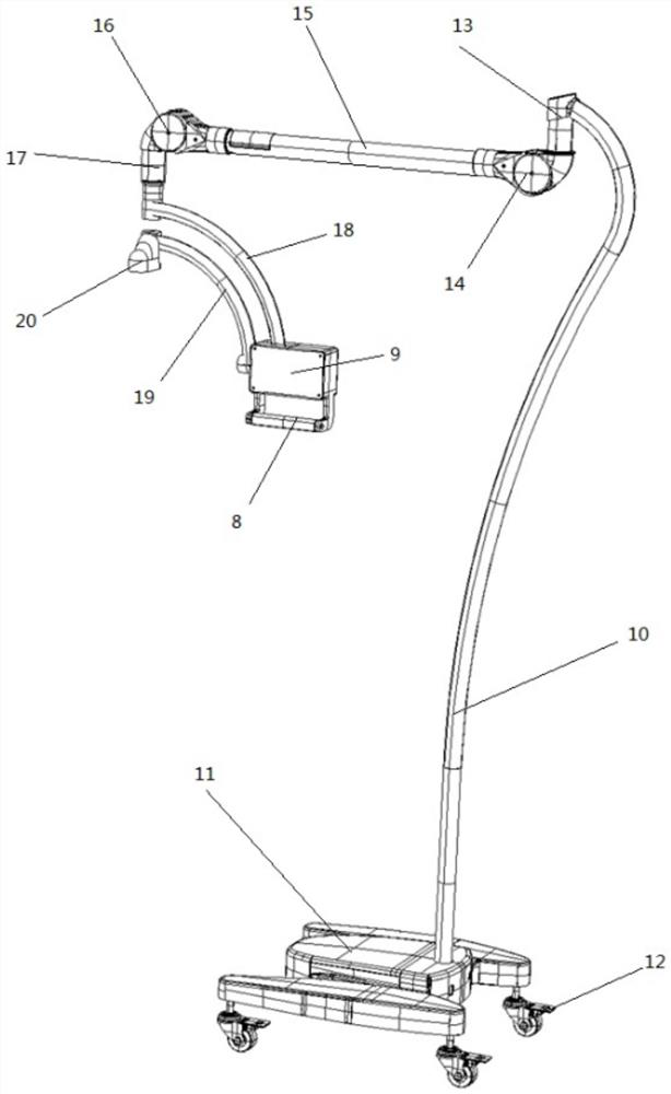 Intelligent detection method for head hair transplanting area and head auxiliary detection system