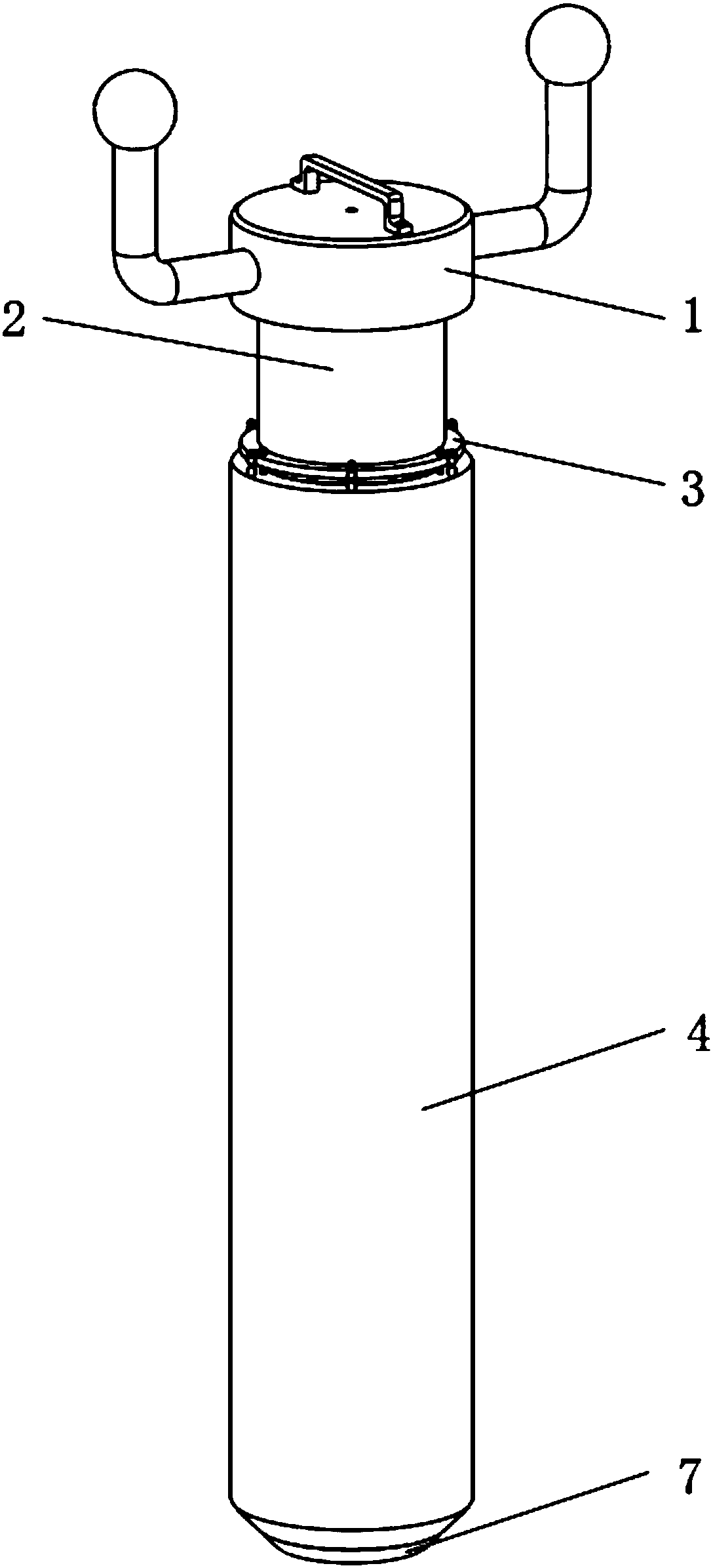 Unconsolidated sediment sampling device capable of sealing bottom