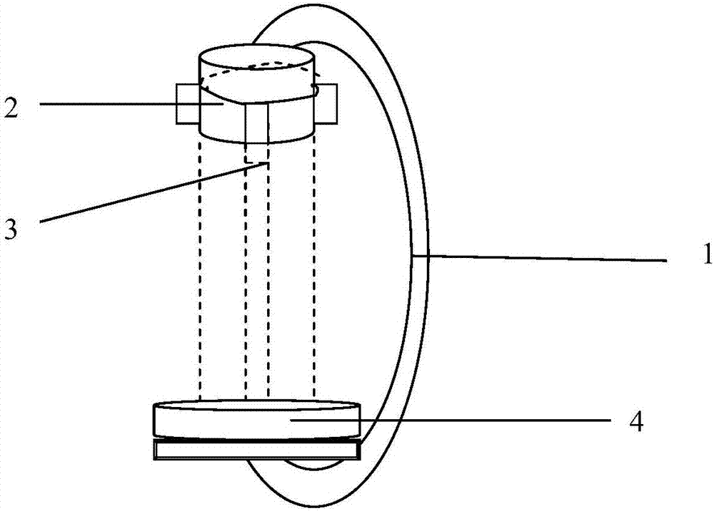 Mobile type C arm X-ray unit positioning auxiliary device in operation