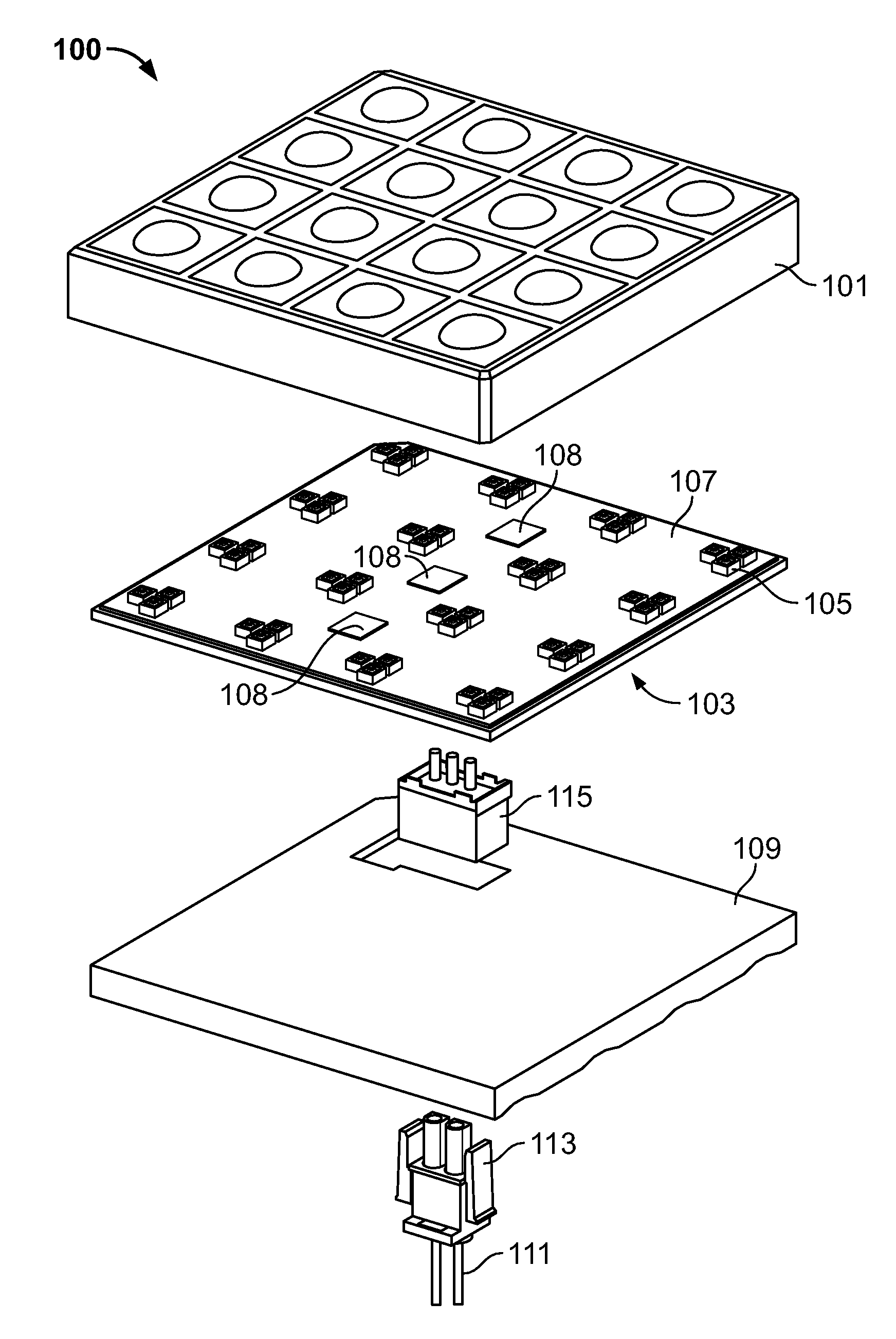 Wireless controlled light emitting assembly