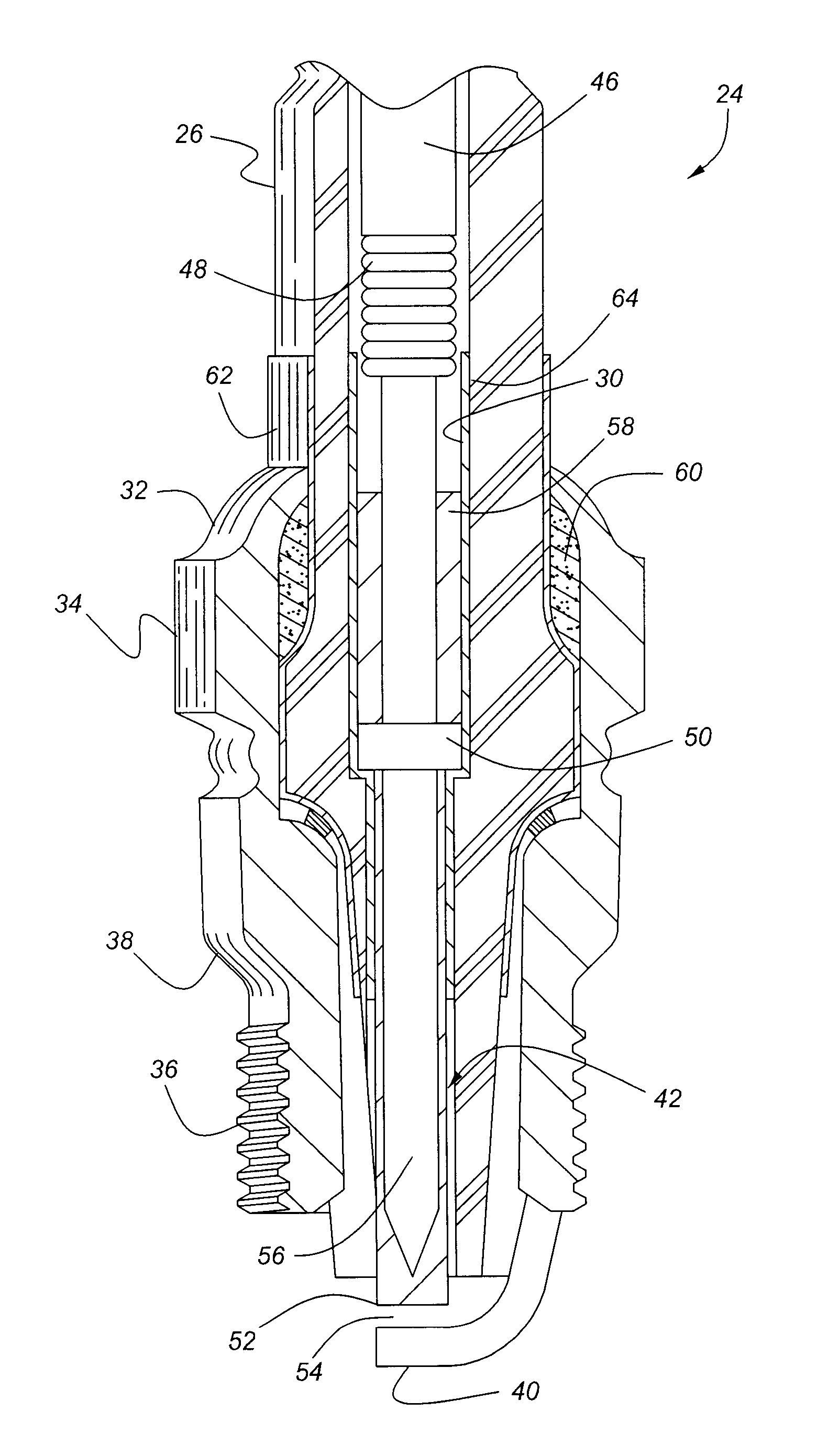 Metallic insulator coating for high capacity spark plug