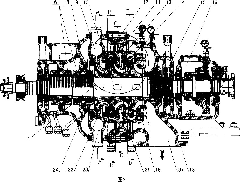 Radial-flow steam turbine