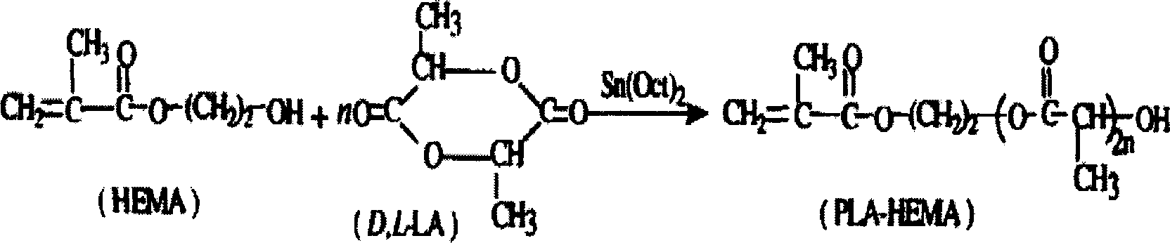 Biodegradable active medical tissue adhesive and its preparation method