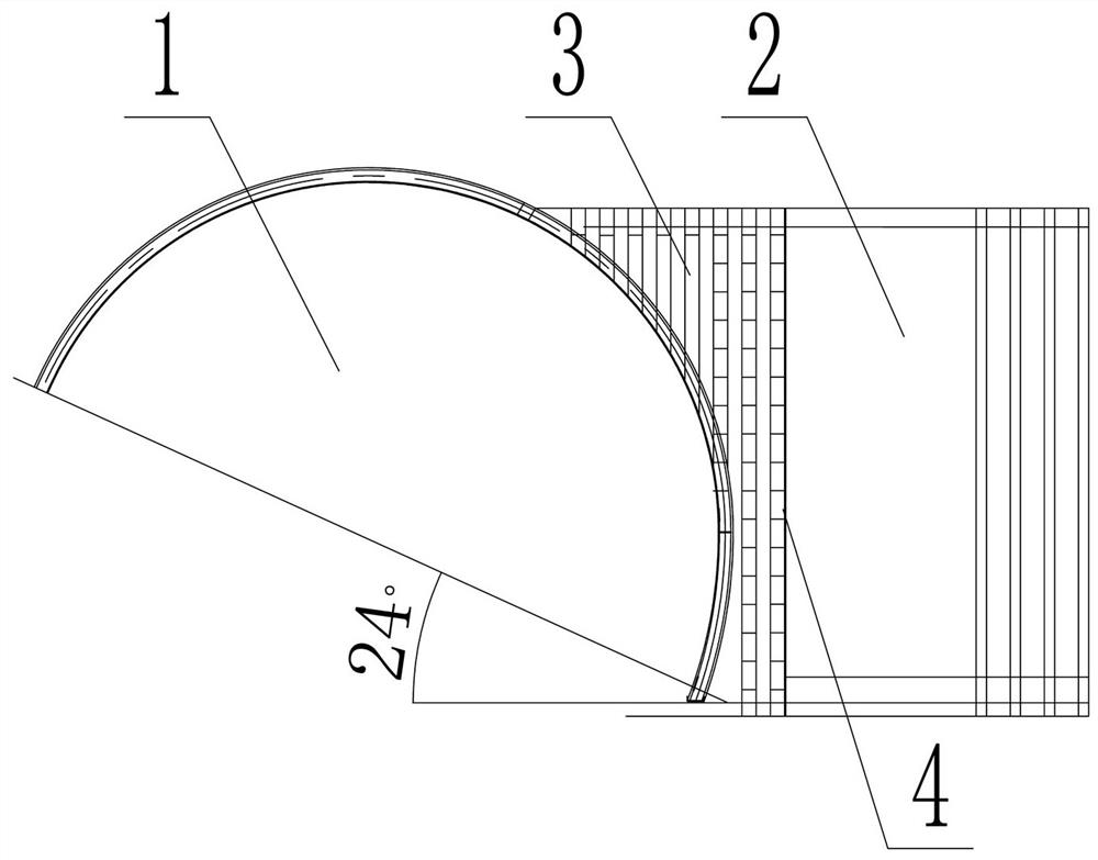 A construction method of a detachable portal frame in an expansive mudstone orthogonally inclined shaft