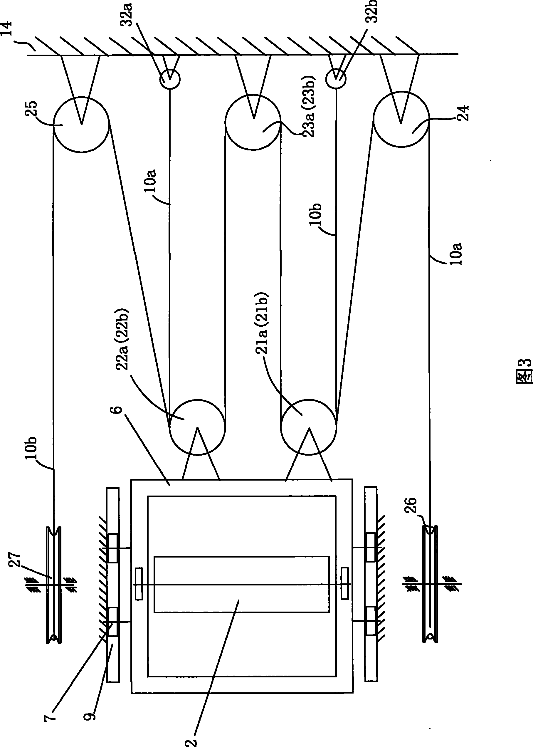Tension device for belt conveyer
