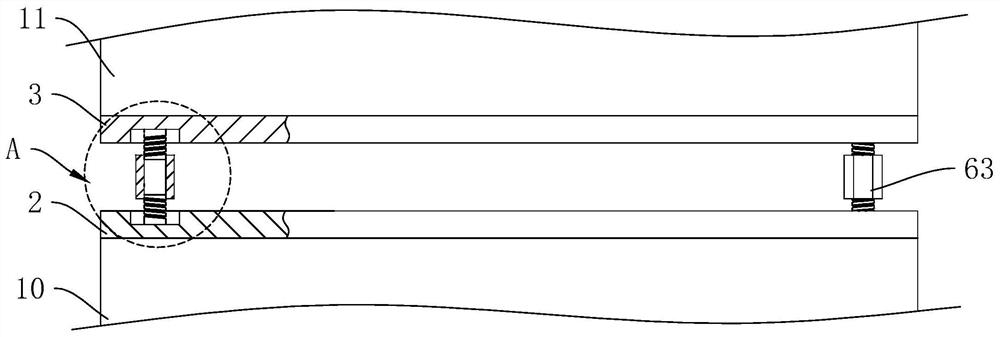 Heat preservation partition plate connecting accessory and construction method thereof