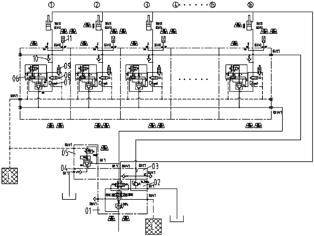 Shield machine automatic arbitrary group propulsion control system