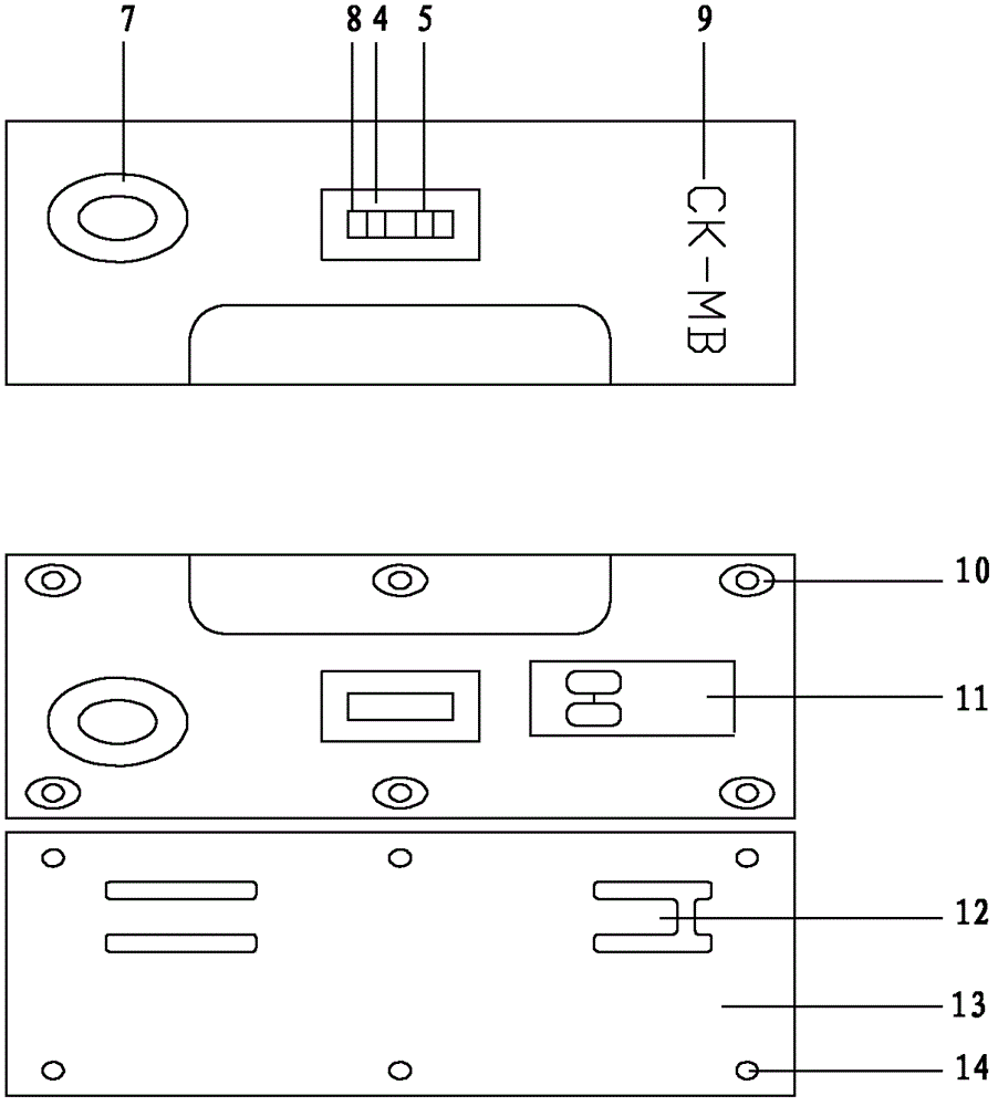 Immunofluorescence test strip component for quickly and quantitatively detecting myocardial creatine kinase isozyme, detection card component comprising same and preparation method