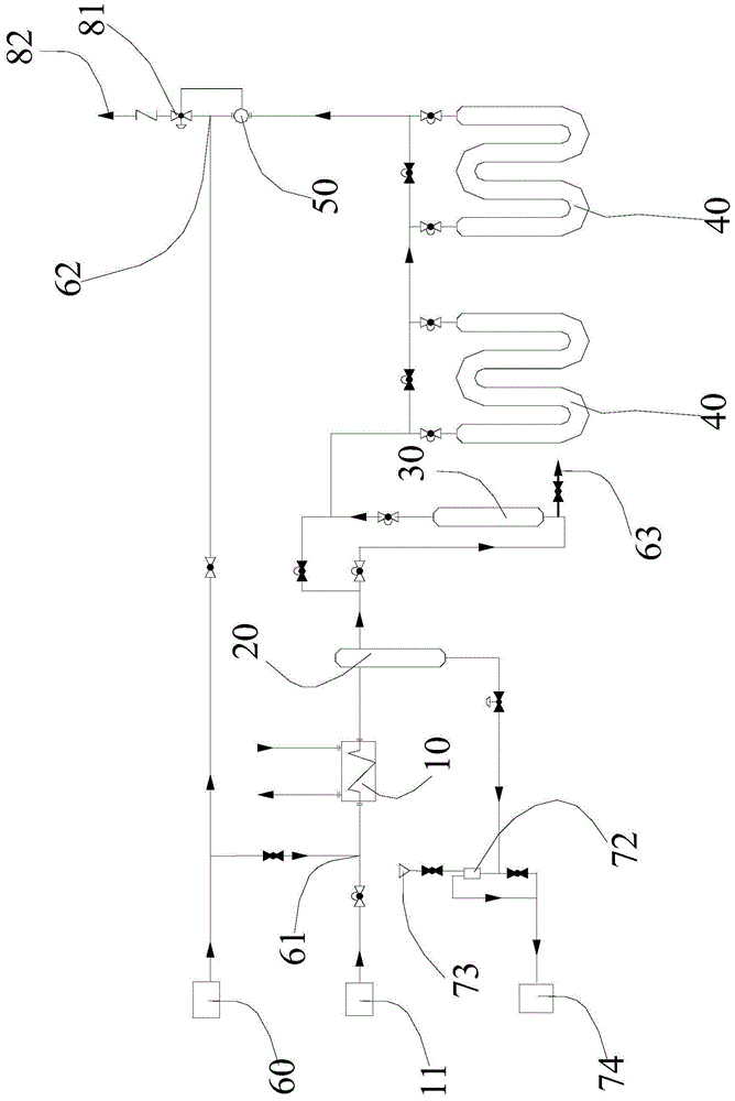 Nuclear power plant radioactive waste gas treatment system