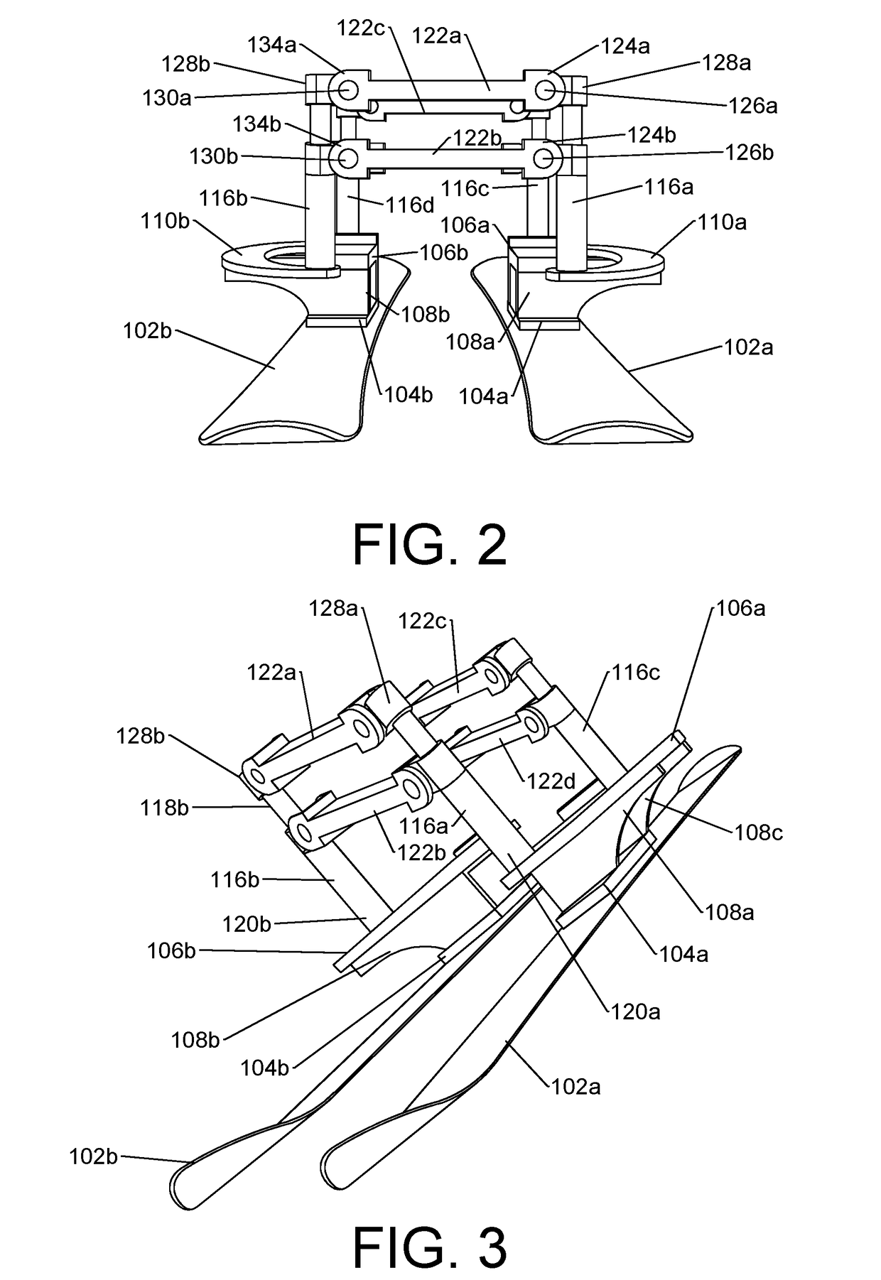 Parallelogram ski brace assembly