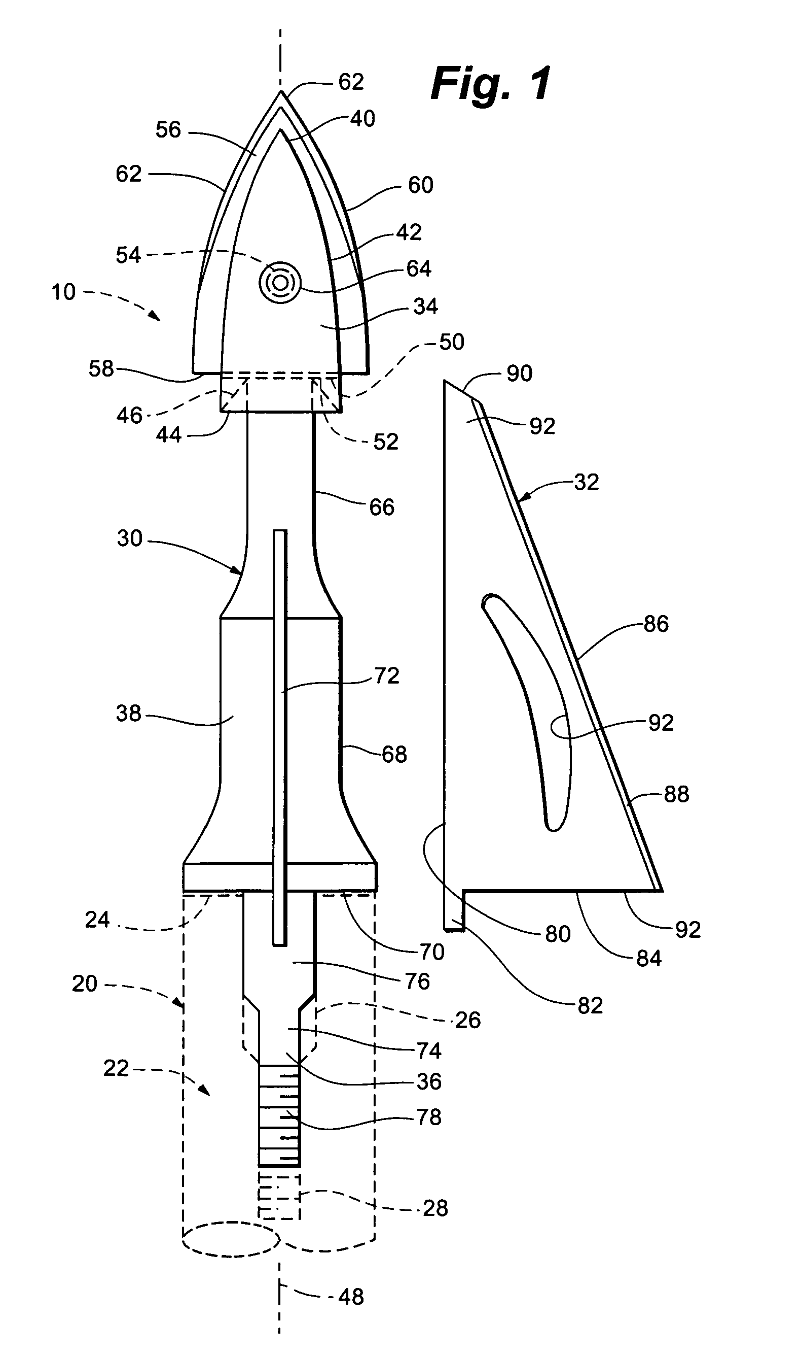 Broadhead with fixed replaceable blades