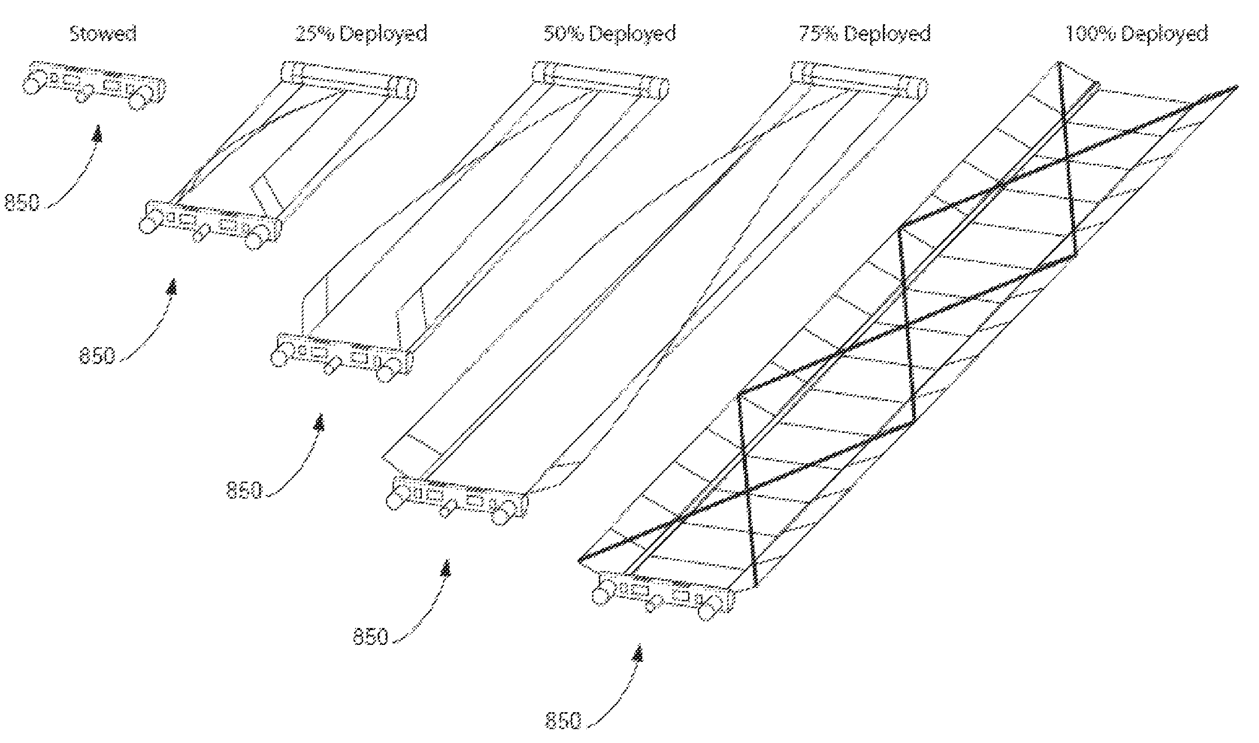 Large-scale deployable solar array