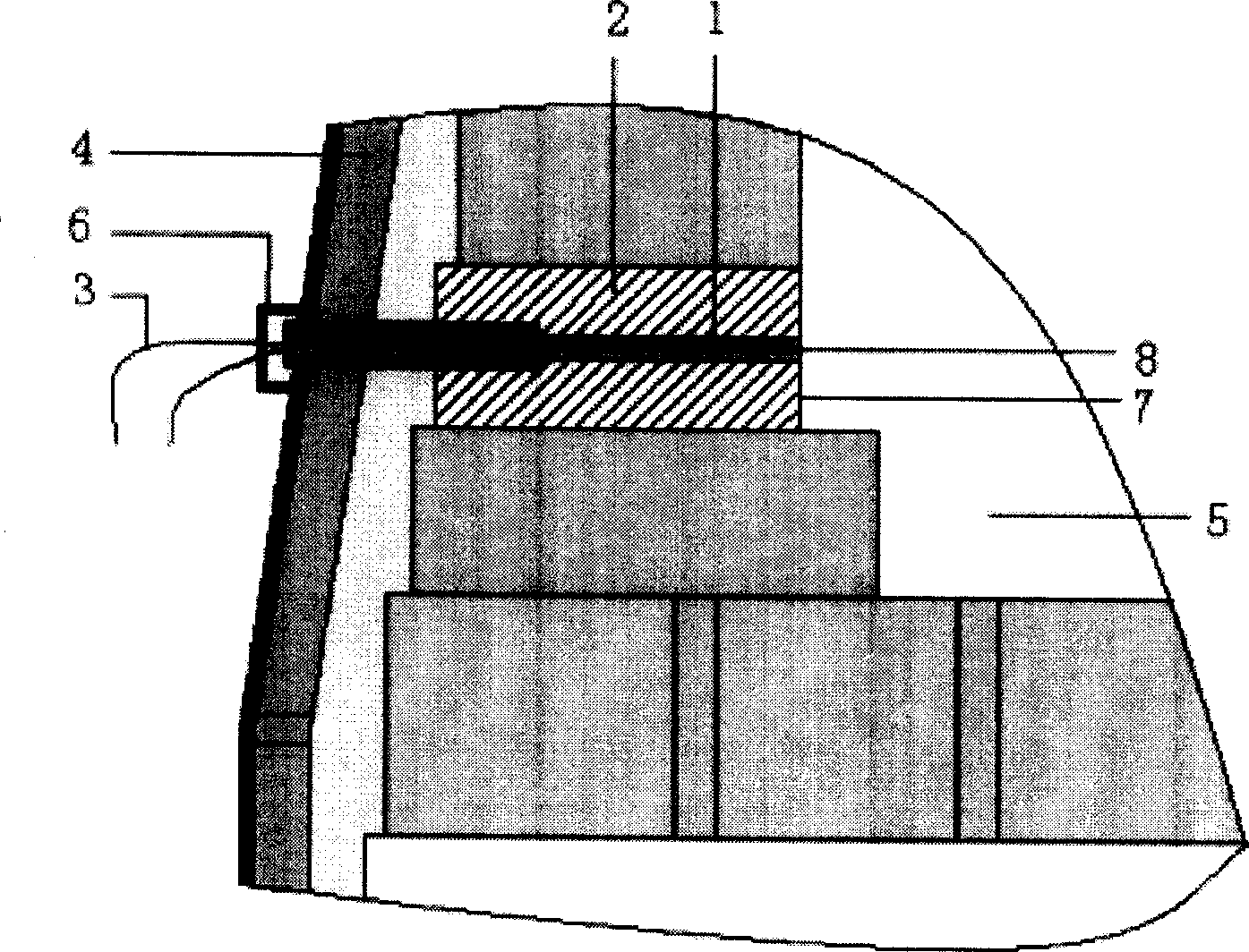 Temperature measuring device of blast furnace crucible and its manufacturing method