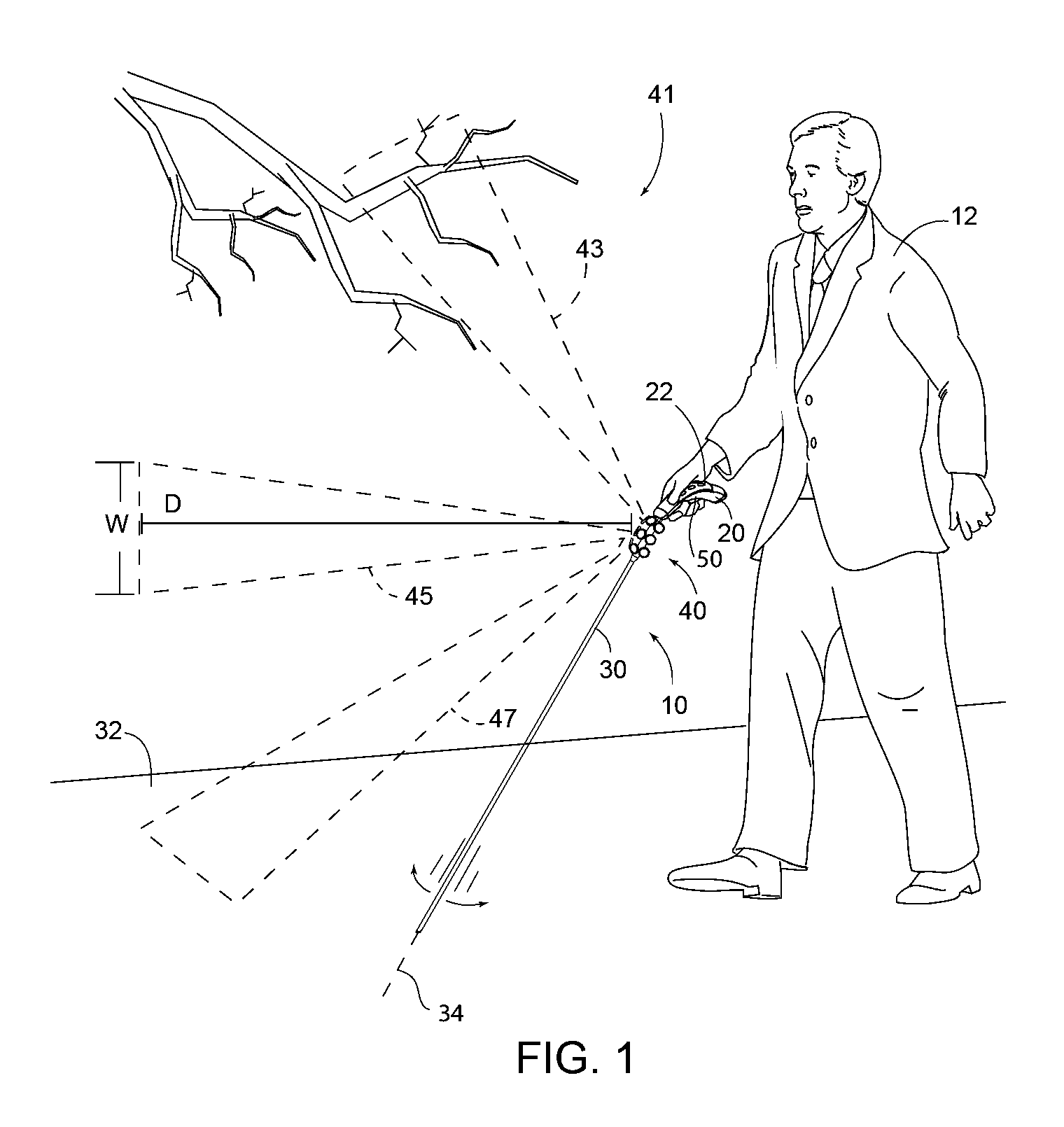 Mobility director device and cane for the visually impaired