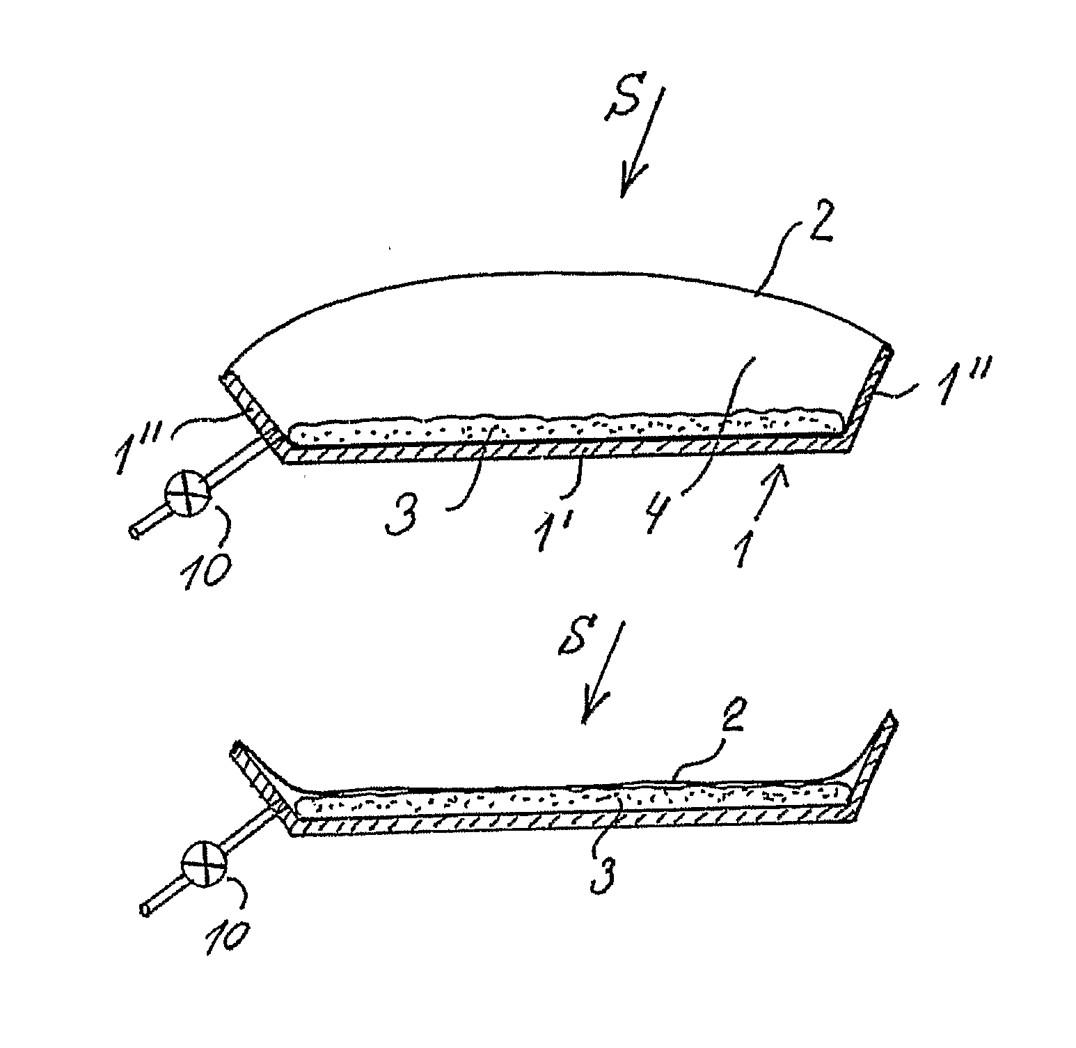 Method, device and system for altering the reverberation time of a room