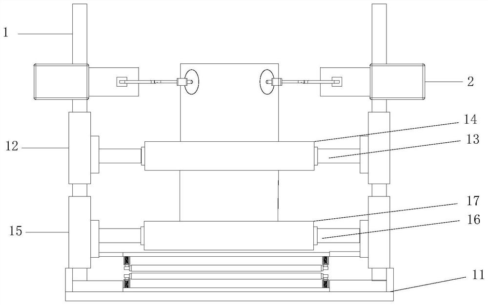 A leveling and pasting device for tax bills of transportation enterprises