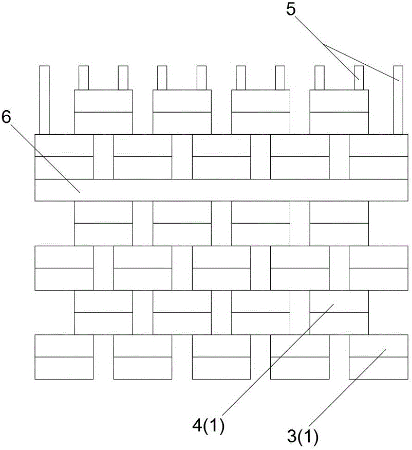 Complex brick structure wall construction method applied to public space