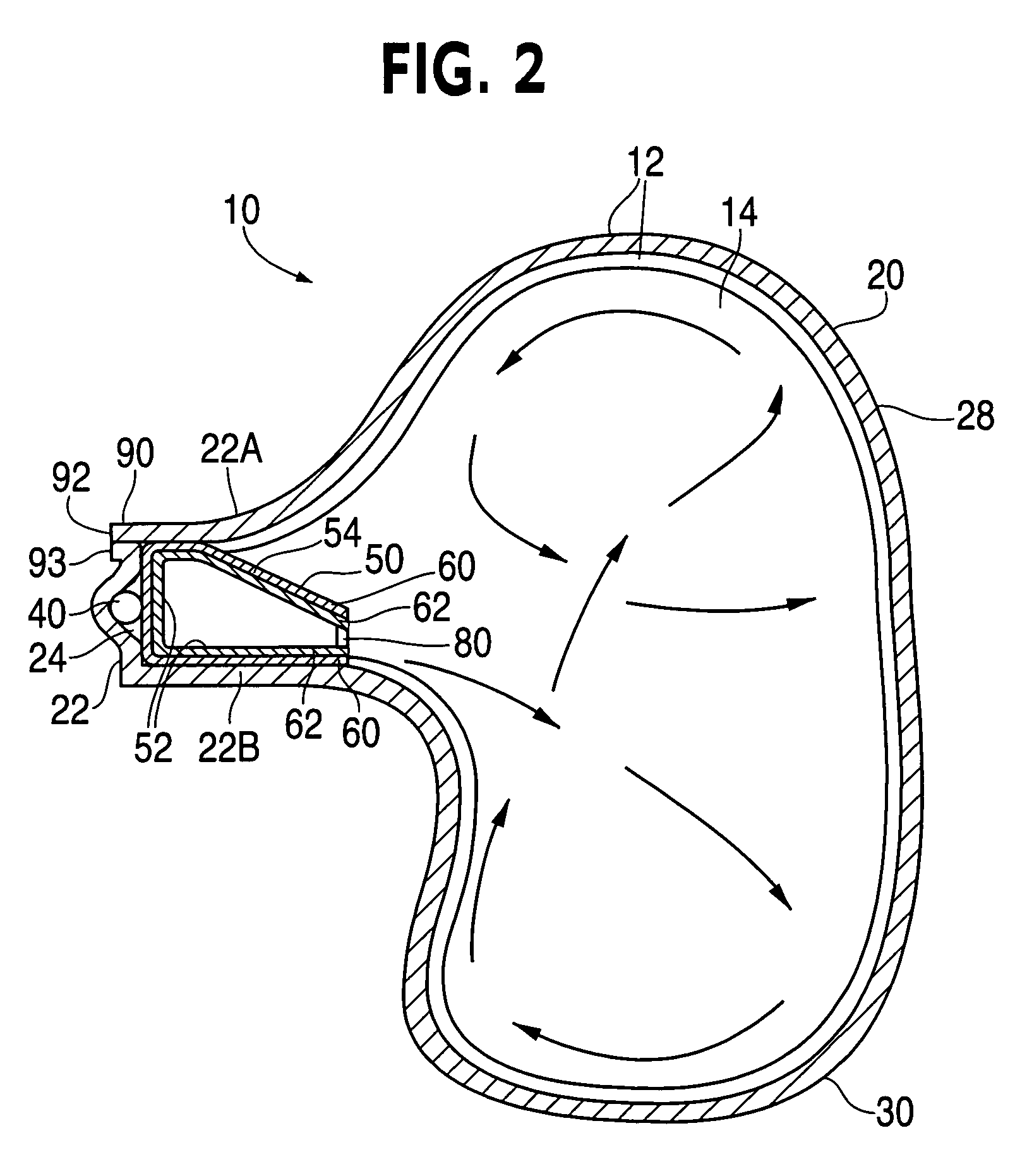 Passenger airbag with a diffuser