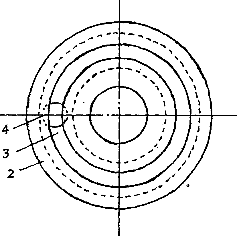 Rocking-arm type nozzle with non-circular spraying zone