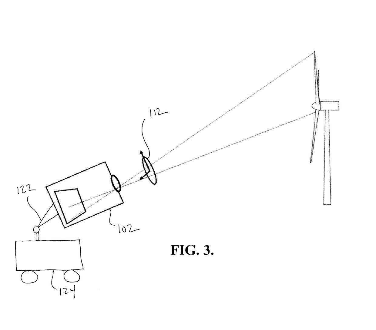 Method and apparatus for contrast enhanced photography of wind turbine blades