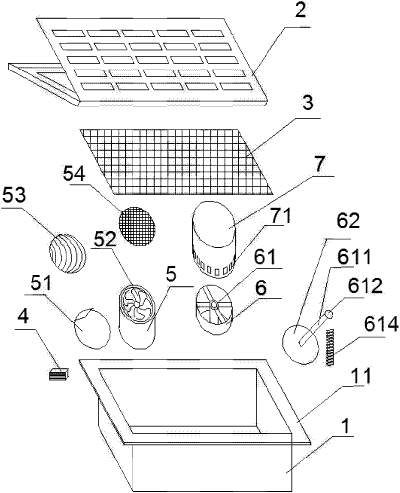 Intelligent manhole cover for solving urban air pollution