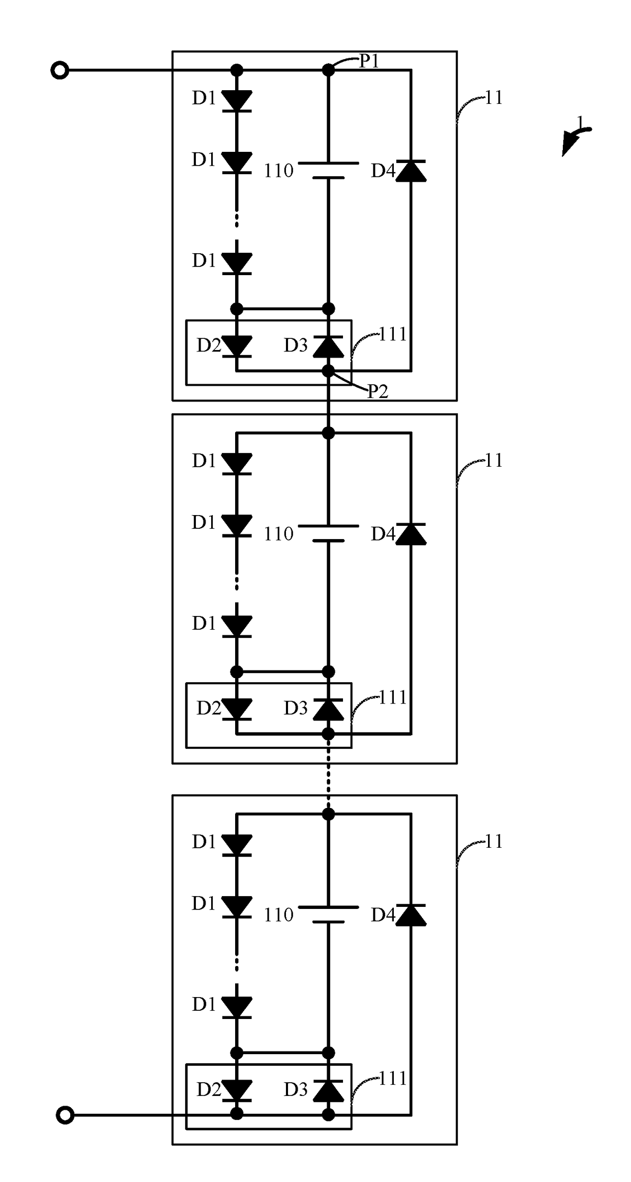 Battery assembly device with charging and discharging protection