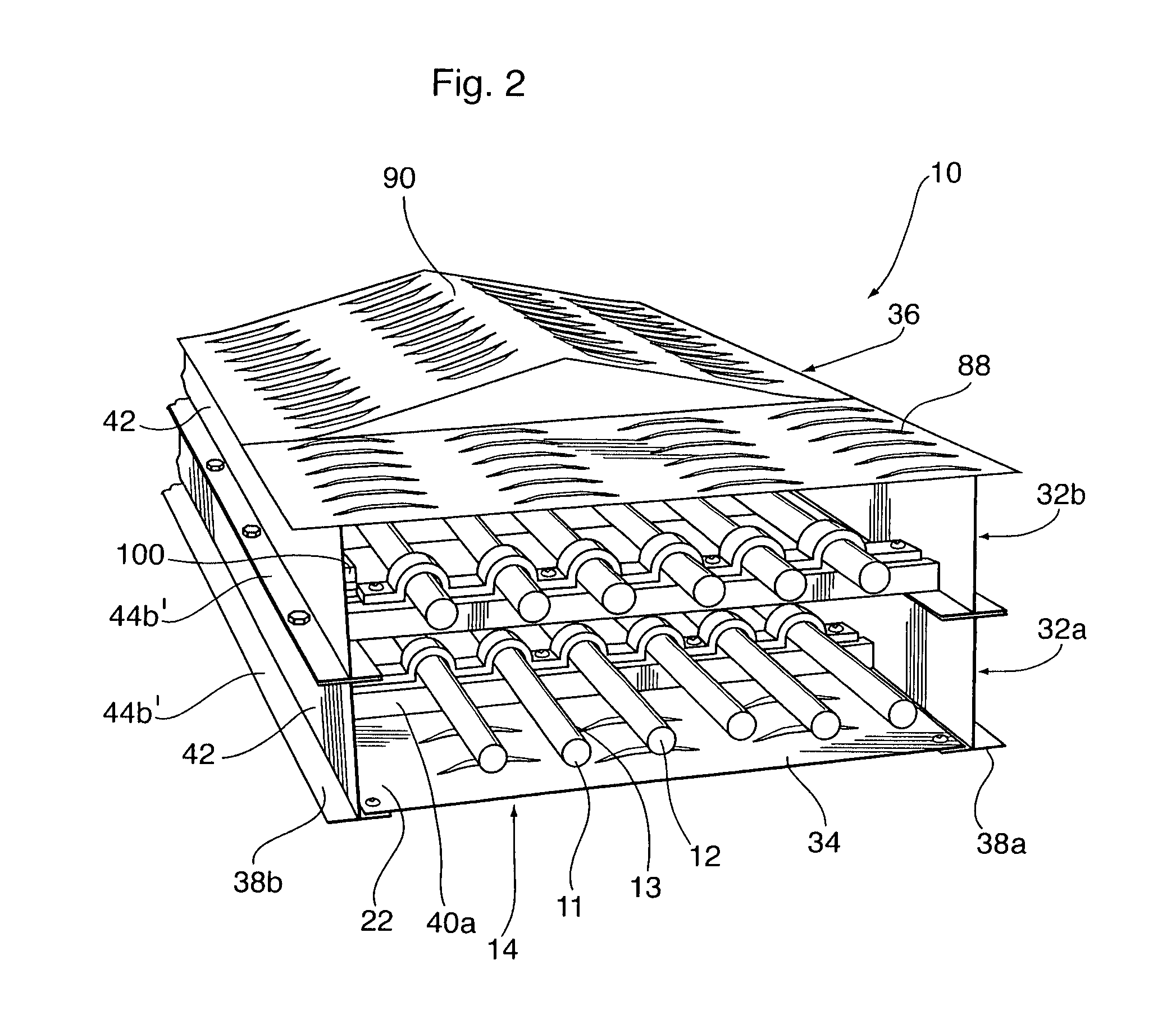 Multi level cable bus system with modular cable trays