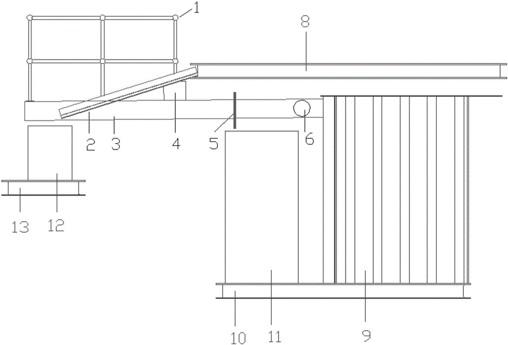 Special channel-type multifunctional pipe box for marine modular drilling machine