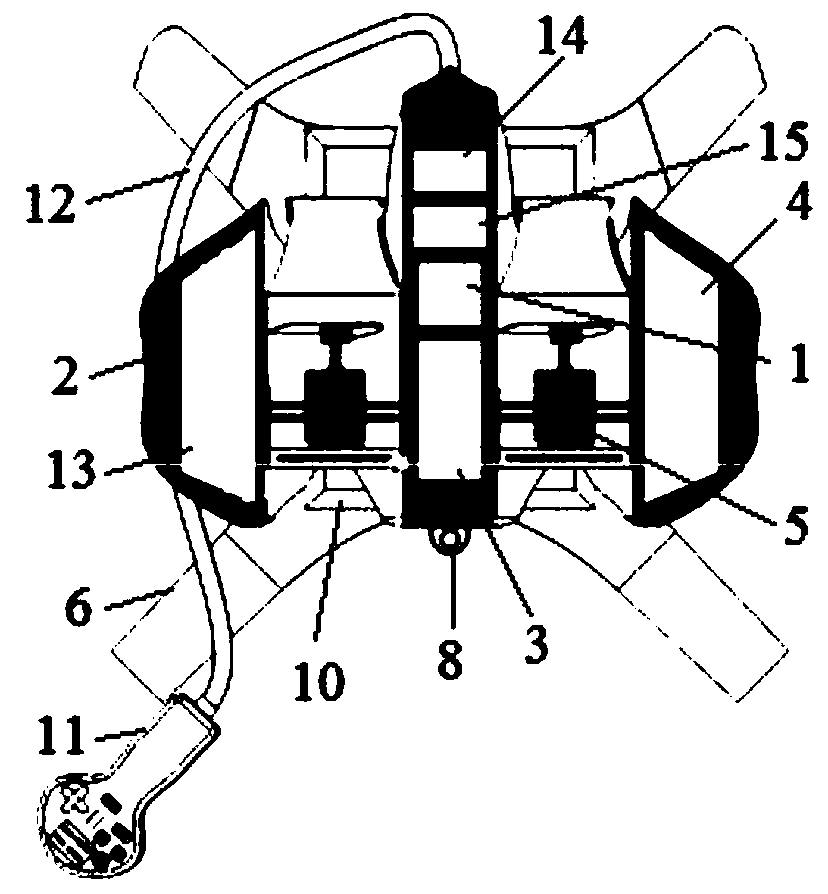 Backpack intelligent underwater human body propeller