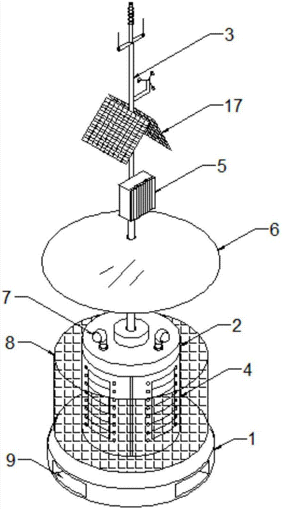 Remote monitoring type pest prevention and control monitoring multifunctional intelligent plant protection device