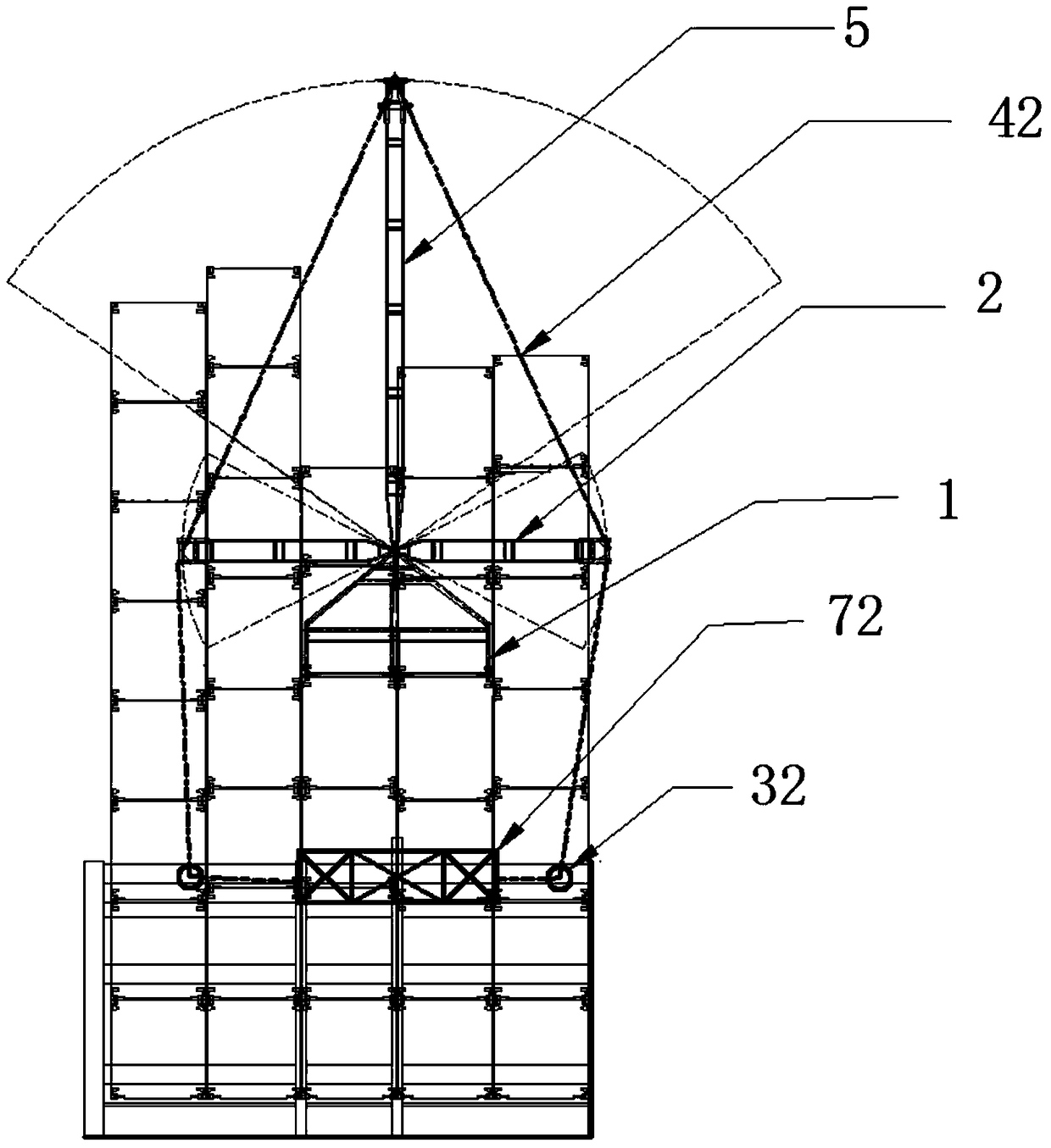 Container ship assembled crane and its assembly method