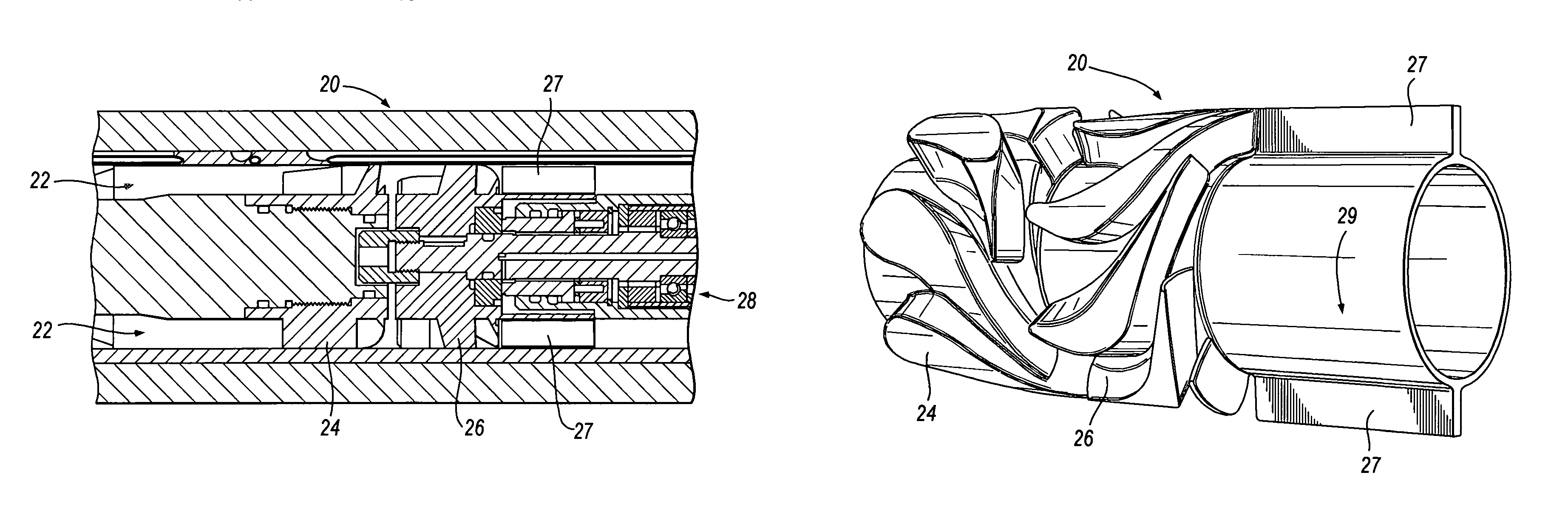 Method and apparatus for extending flow range of a downhole turbine