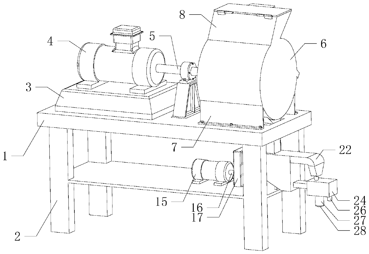 Water drop type crusher for livestock feed processing