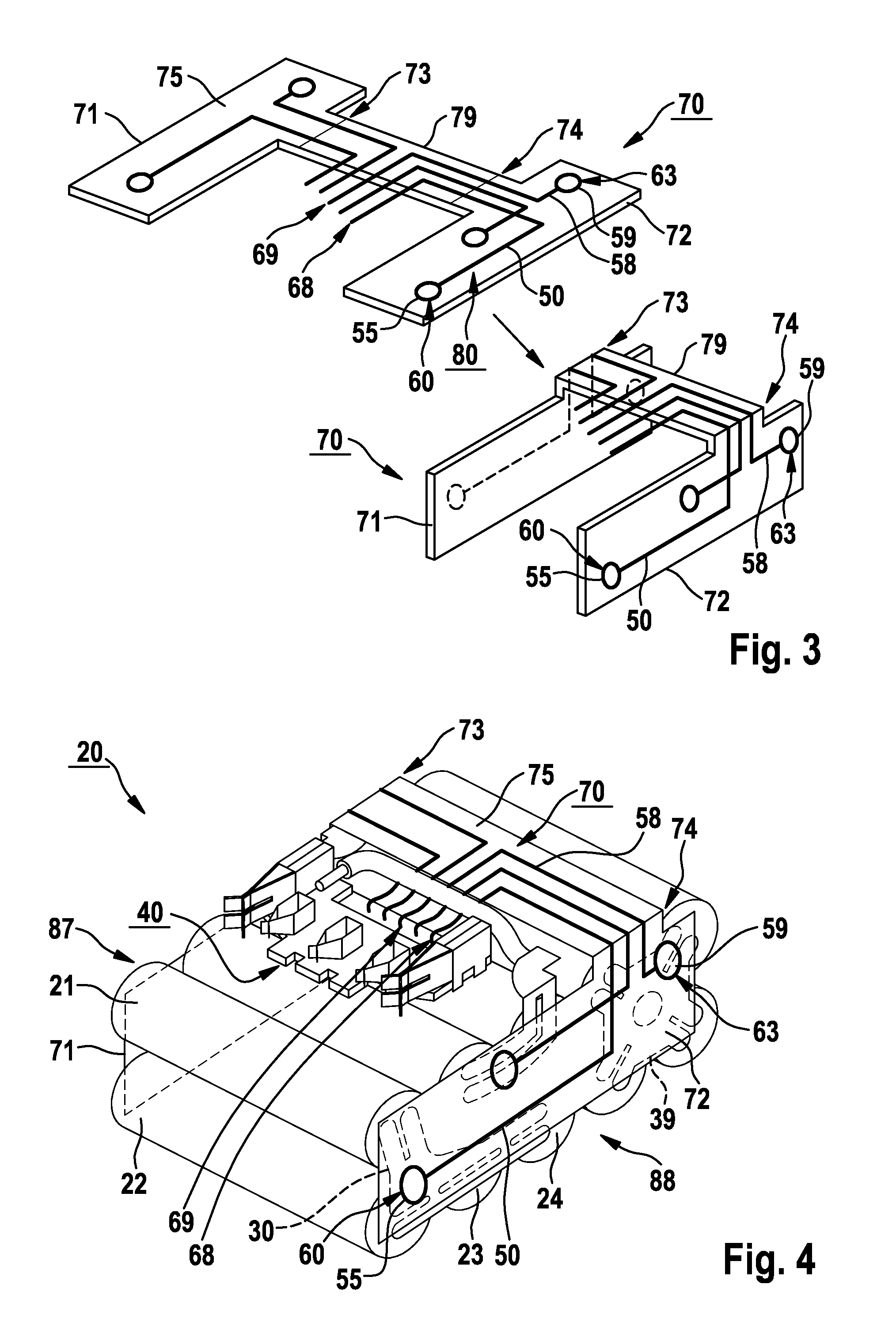 Making electrical contact with a rechargeable battery having a plurality of rechargeable battery cells