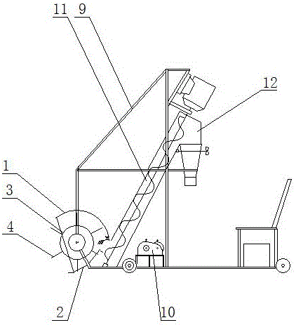 A profiling grain harvesting wheel structure