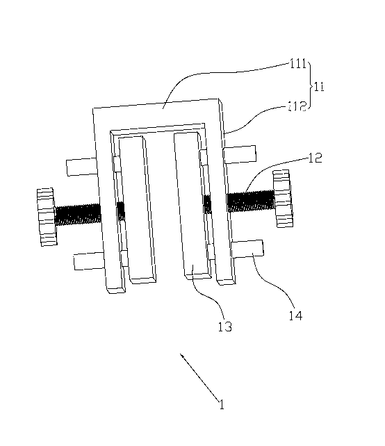 Plug test fixing device of lamp charging plug