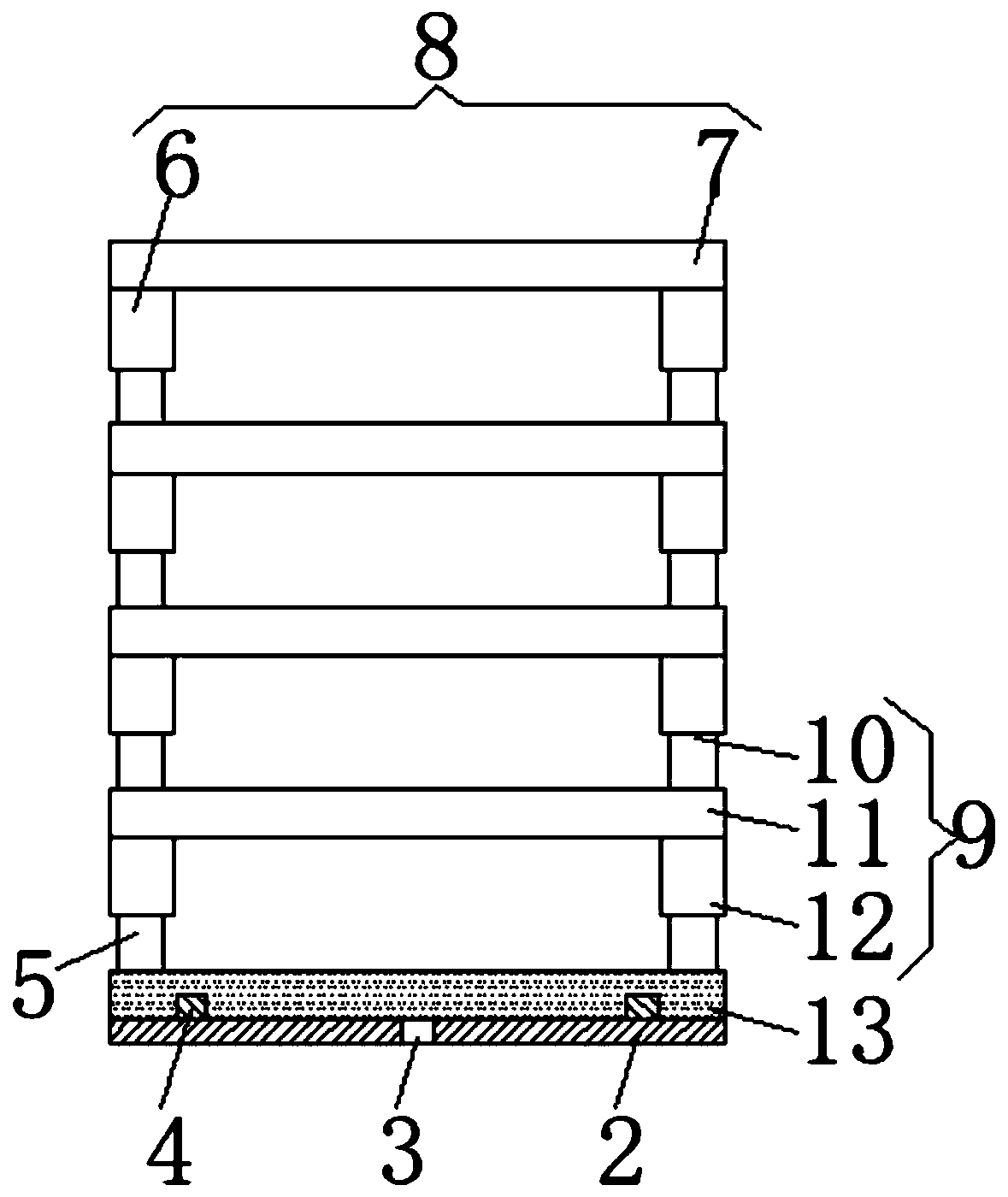 Sintering furnace structure of refractory bricks