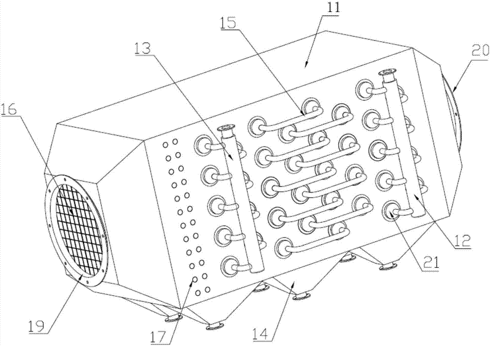 Detachable modular wear-resistant ash-removal three-dimension finned tube type heat exchanger